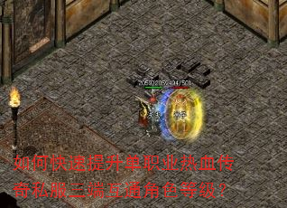 如何快速提升单职业热血传奇私服三端互通角色等级? 如何快速提升单职业热血传奇私服三端互通角色等级?