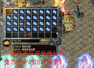 如何快速获取传奇私服变态版中的顶级装备? 如何快速获取传奇私服变态版中的顶级装备?