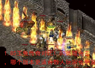 1.85玉兔传奇对比1.80英雄合击,哪个版本更适合散人玩家长期发展? 1.85玉兔传奇对比1.80英雄合击,哪个版本更适合散人玩家长期发展?