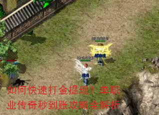 如何快速打金提现?单职业传奇秒到账攻略全解析 如何快速打金提现?单职业传奇秒到账攻略全解析