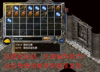 选择职业前,先测操作能力?这份传奇攻略帮你精准定位 选择职业前,先测操作能力?这份传奇攻略帮你精准定位