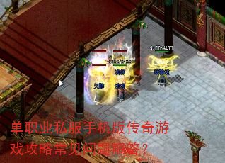 单职业私服手机版传奇游戏攻略常见问题解答? 单职业私服手机版传奇游戏攻略常见问题解答?